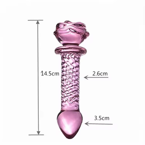 Großhandel Rosa Blumenförmiger Realistischer Künstlicher Kristall-<span class=keywords><strong>Dildo</strong></span> - Product Image 5