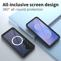 Nouveau sport de plein air amélioré photographie sous-marine 360 entièrement scellé magnétique IP68 étui de téléphone étanche pour Samsung Galaxy S25FE