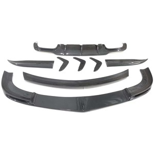 Pour <span class=keywords><strong>Mercedes</strong></span> Benz <span class=keywords><strong>classe</strong></span> <span class=keywords><strong>C</strong></span> W204 C63 <span class=keywords><strong>AMG</strong></span> 2012-2014 Kit carrosserie fibre de carbone pare-chocs avant lèvre diffuseur évent becquet état neuf - Product Image 1