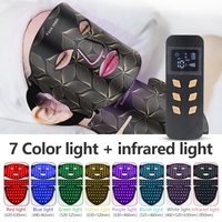 Set Masker Wajah & Leher LED Inframerah 7 Warna yang Laris Manis, Dilengkapi 60 LED dan Timer 10-30 Menit