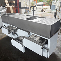 Lemari Pendingin Bar Lanxin Commercial SUS 304 dengan Keranjang Tarik, Meja Bar Stainless Steel, Laci Pendingin, Stasiun Koktail