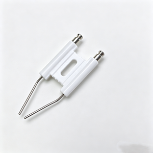 Électrode d'allumage en céramique à double broche, allumeur à double étincelle pour cuisinière à <span class=keywords><strong>gaz</strong></span>, four à <span class=keywords><strong>gaz</strong></span>, brûleur à <span class=keywords><strong>gaz</strong></span> pour <span class=keywords><strong>friteuse</strong></span> commerciale - Product Image 1