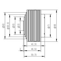 Panneau de particules Damiao DM8009-MIT 24V DC Drive Brushless Servo Joint Module pour Robot Humanoïde Robotique Bras Réduction de Vitesse Double
