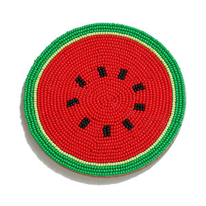 Posavasos personalizados de lujo ligero y encantador, alfombrillas para cuencos de comida, posavasos clásicos de sandía naranja para viaje y cerveza, venta al por mayor - Product Image 1