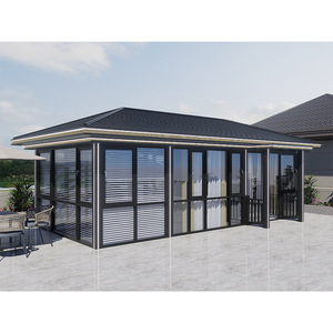 Serre moderne à travées multiples Cadre <span class=keywords><strong>en</strong></span> aluminium Nouvelle serre de jardin extérieure pour parc résidentiel Verre <span class=keywords><strong>en</strong></span> <span class=keywords><strong>acier</strong></span> - Product Image 1