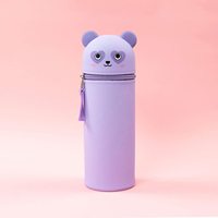 Trousse à crayons en Silicone innovante pour enfants, étui à crayons personnalisé couleur 1 pièce/sac opp accepter Logo personnalisé écoles et bureaux