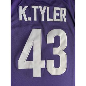 Camiseta de Baloncesto K.Tyler 43 Morada para Hombre, Transpirable, Sublimada, Cuello Redondo, Talla Adulto - Product Image 5