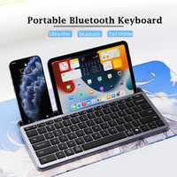 Clavier Bluetooth ultra-fin 78 touches, profil bas, mini, portable, sans fil, pour ordinateur portable MAC, tablette, arabe, allemand, espagnol
