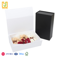 Boîtes cadeaux magnétiques pliables personnalisées avec logo, en carton noir de luxe, avec fleurs en relief, pour flacons de parfum, mugs, vêtements