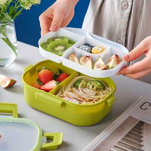 2 <b>Compartment</b> BPA Free <b>Lunch</b> <b>Box</b> with Carry Handle, Leakproof Microwave Safe Bento <b>Box</b> for Kids Adults School Meal Prep - Product Image 6