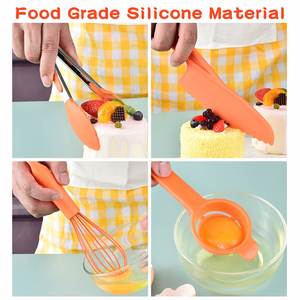 Ensemble de pâtisserie pour enfants de 46 pièces avec tablier, boîte de rangement, outils en silicone de qualité alimentaire pour les tout-petits, cuisine d'imitation, meilleur cadeau pour les petits chefs - Product Image 2