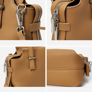 Bolso Tote de Cuero Genuino Negro Personalizado con Logotipo, Bolso de Mano para Mujer, para Oficina y Viajes Diarios, Fabricante OEM en China - Product Image 5