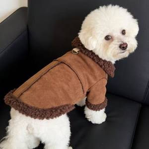Vêtements pour chiens et chats pour la promenade, gilets thermiques élégants en polaire d'agneau pour petits et moyens chiens, modèles Teddy Bear et <span class=keywords><strong>Pomeranian</strong></span>. - Product Image 5