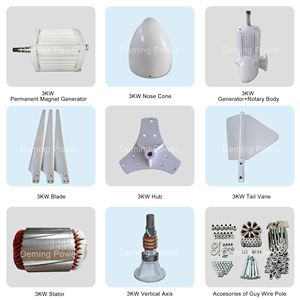 Kit générateur d'éolienne à axe vertical en spirale 3KW électricité produite à la machine pour la <span class=keywords><strong>batterie</strong></span> lithium-ion à usage domestique et industriel - Product Image 2