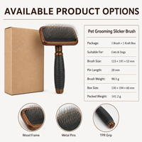 Brosse lissante pour animaux de compagnie avec picots métalliques pour chiens et chats, accessoires pour animaux de compagnie OEM