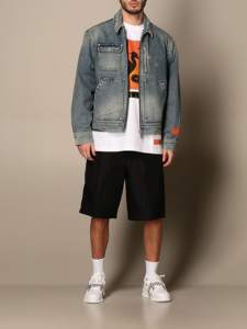 QFZ612- Chaqueta Vaquera de Moda para Hombre, Chaqueta de Trabajo de Mezclilla de Alta Calidad, Chaqueta Informal de Algodón para Hombre - Product Image 2