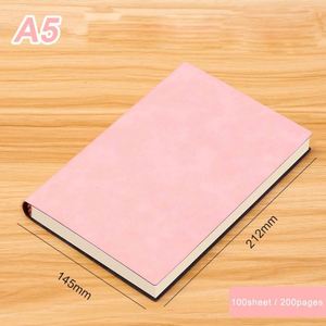 Wholesale 100 Sheets Thick Soft PU Leather <b>A5</b> <b>Notepad</b> Academic University Student Record Notebook Journal - Product Image 2