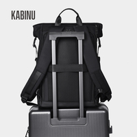 Mochila para Portátil de Gran Capacidad con Cierre Enrollable y Logotipo Personalizado, Múltiples Compartimentos, Mochila para Ordenador, Oficina, Negocios, Viajes