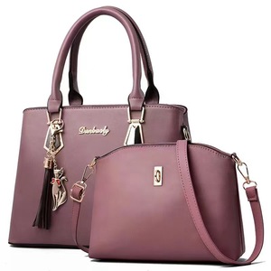 Bolsos de mano 2 en 1 para chica a la moda, conjuntos de bolsos 2 en 1 para mujer, bolsos de mano duraderos de cuero PU para mujer, bolso de mujer - Product Image 3