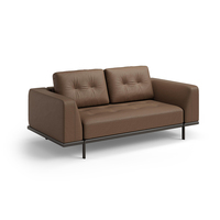 Canapé modulaire capitonné de luxe de haute qualité, tissu ou cuir PU en option, structure en bois massif, pour hall d'hôtel