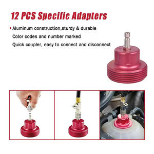 Otomatik Soğutma Sistemi Radyatör Renkli Basınç Test Cihazı Seti Pompa Göstergesi Adaptörü HD Tamir Oto Alet Seti KIT Kutusu - Product Image 3