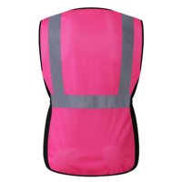 Custom logo High Visibility Mesh Construction Safety Jackets Sleeveless Multi Pocket pink Adjustable Reflective Vest for Women