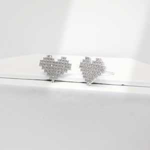 Custom plata 925 <b>silver</b> Geometric Square <b>Stud</b> <b>Earring</b> zircon Everyday Wear simple gold plated korean hypoallergenic <b>earrings</b> - Product Image 2