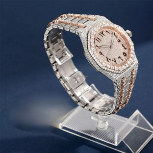 41 Mm Luxueux Marque Moissanite Acier Inoxydable Diamant Montre-Bracelet Pour Hommes Saphir Cas Hip Hop Glacé Style Prix de Gros - Product Image 3