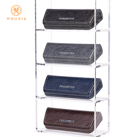 Étui rigide en cuir PU de qualité supérieure pour lunettes, boîte de rangement personnalisable avec logo pour lunettes de vue et de soleil, vente en gros