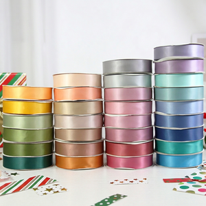 <span class=keywords><strong>ริบบิ้น</strong></span>ผ้าซาตินสองหน้าคุณภาพพรีเมียม โพลีเอสเตอร์ 100% <span class=keywords><strong>ริบบิ้น</strong></span>เนื้อเรียบ ขนาด 38 มม. สำหรับห่อของขวัญ ทำโบว์ติดผม งาน DIY และตกแต่งเค้ก - Product Image 2