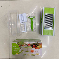Coupe-légumes multifonctionnel commercial avec panier de drainage, trancheuse et râpe à légumes