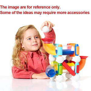 Set di Costruzioni Magnetiche 3D in Plastica con Pista per Palline, Giocattoli Educativi Montessori STEM per Bambini, Regalo per Bambini - Product Image 2