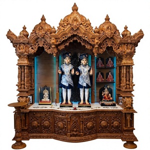 Shri Swaminarayan Wooden Altar Mandir for Satsang Halls Swaminarayan Hand Carved Mandir Hindu Mandir Pooja Room For Home - Product Image 5
