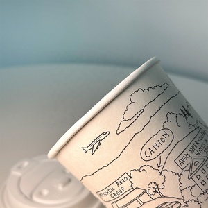 Gobelet en papier à double paroi à revêtement interne de qualité alimentaire de haut niveau avec couvercle étanche pour café chaud eau gazeuse froide - Product Image 6