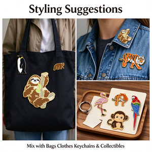 Juego de Broches de Metal Coloridos con Diseños de Animales Adorables, para Bolsos, Ropa, Chaquetas, Sombreros, Mochilas, Regalo Decorativo - Product Image 2