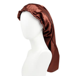 BESTELLA <span class=keywords><strong>professionnel</strong></span> Premium Logo personnalisé Satin Bonnet amélioré dame Long sommeil Cap pour les femmes couleur unie cheveux en plein air quotidien - Product Image 3