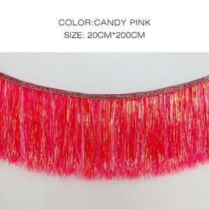 Wholesale Rain Phantom Silk Tassel Curtain 20*200CM Festival Glossy Door Decor Sparkly Tassels for Party Wedding Decoration - Product Image 6