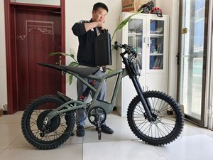 มอเตอร์ไซค์วิบาก 60V 2000W แบตเตอรี่ลิเธียมแบบไร้แปรงถ่าน โครงอะลูมิเนียมขนาด 17/19 นิ้ว โช้คหน้าแบบกลับหัว ระบบไฮดรอลิก รุ่น JBKK005 ขนาด 20 นิ้ว - Product Image 5