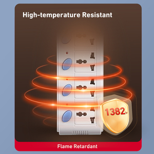 Factory 1.8M Independent Switch Power Board 3-Hole <strong>Cord</strong> 10A/250V Copper <strong>Extension</strong> European Standard Socket Multi Plug <strong>Outlet</strong> - Product Image 2