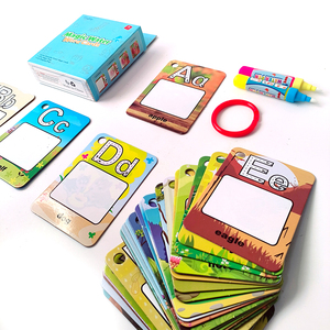 Cartes de mots d'eau magiques éducatives précoces bébé apprentissage numéros lettre flashcards carnet de croquis boîte d'emballage recyclable - Product Image 4