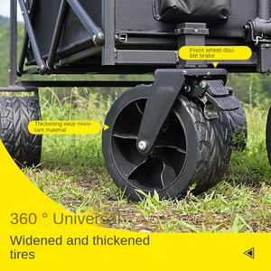 Chariot pliant de qualité industrielle robuste |   Chariot utilitaire portable en acier au carbone pour le camping, la <span class=keywords><strong>plage</strong></span>, les pique-niques et les marchés <span class=keywords><strong>aux</strong></span> <span class=keywords><strong>puces</strong></span> - Product Image 5