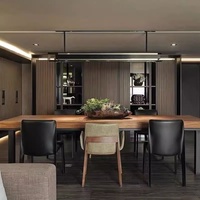 Ensemble de table et de chaises à manger rectangulaires modernes en bois massif, durables, pour la maison et la restauration, démontables