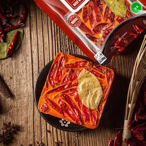 Atacado venda quente 358g hotpot tempero condimento chinês sichuan picante hotpot sopa base manteiga hotpot tempero condimentos