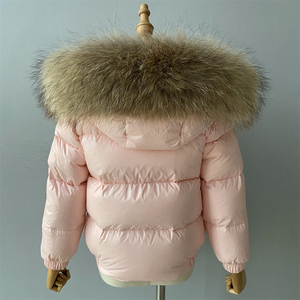 Doudounes pour enfants à capuche avec col en vraie fourrure, chaudes, coupe-vent, matelassées, pour filles et garçons, manteau <span class=keywords><strong>d</strong></span>'hiver en duvet de plumes pour enfants, vente en gros - Product Image 6