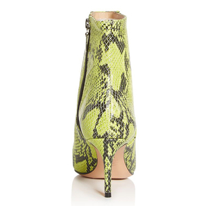 Bottines à bout pointu à talons hauts, imprimé serpent, pour femmes, bottes courtes à la cheville, offre spéciale - Product Image 2
