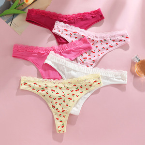 Mutandine in maglia sottile con decorazione in pizzo con Logo in vita - Product Image 1