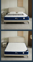 Matelas enroulé compressé en mousse à mémoire de forme, boîte bleue, super doux, ressorts ensachés indépendants, 20 cm, pliable