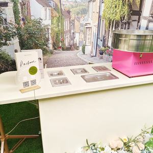 Carretto Personalizzato in Metallo per Caramelle, Carretto Pieghevole Mobile per Zucchero Filato per Attività Commerciali - Product Image 4