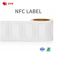 Étiquette NFC programmable NTAG213 215 216 13,56 MHz ISO14443A, autocollant RFID adhésif personnalisé pour le marketing de marque et le partage sur les réseaux sociaux