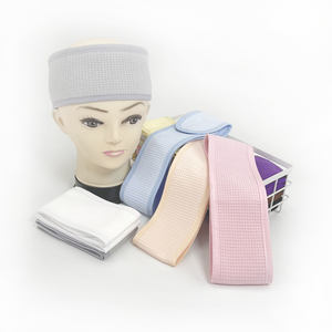Diadema de algodón con logotipo personalizado para mujer, diadema para <span class=keywords><strong>spa</strong></span>, maquillaje, cuidado de la piel, Yoga, salón de belleza, diademas para ducha, <span class=keywords><strong>Spa</strong></span> - Product Image 1